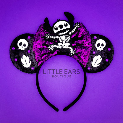 Glow In The Dark Stitch Mickey Ears