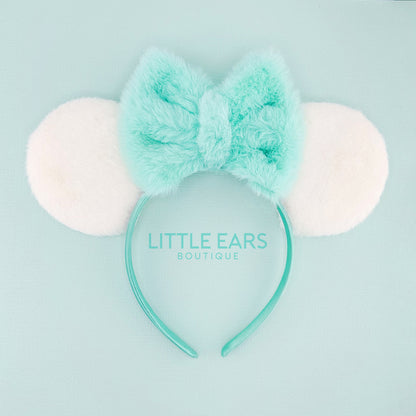 Mint & White Fur Mickey Ears