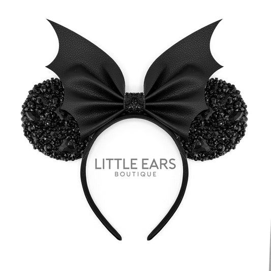 Bat Bow Sparkle Mickey Ears