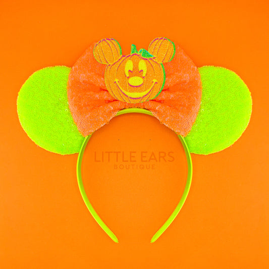 Neon Mickey Pumpkin Ears