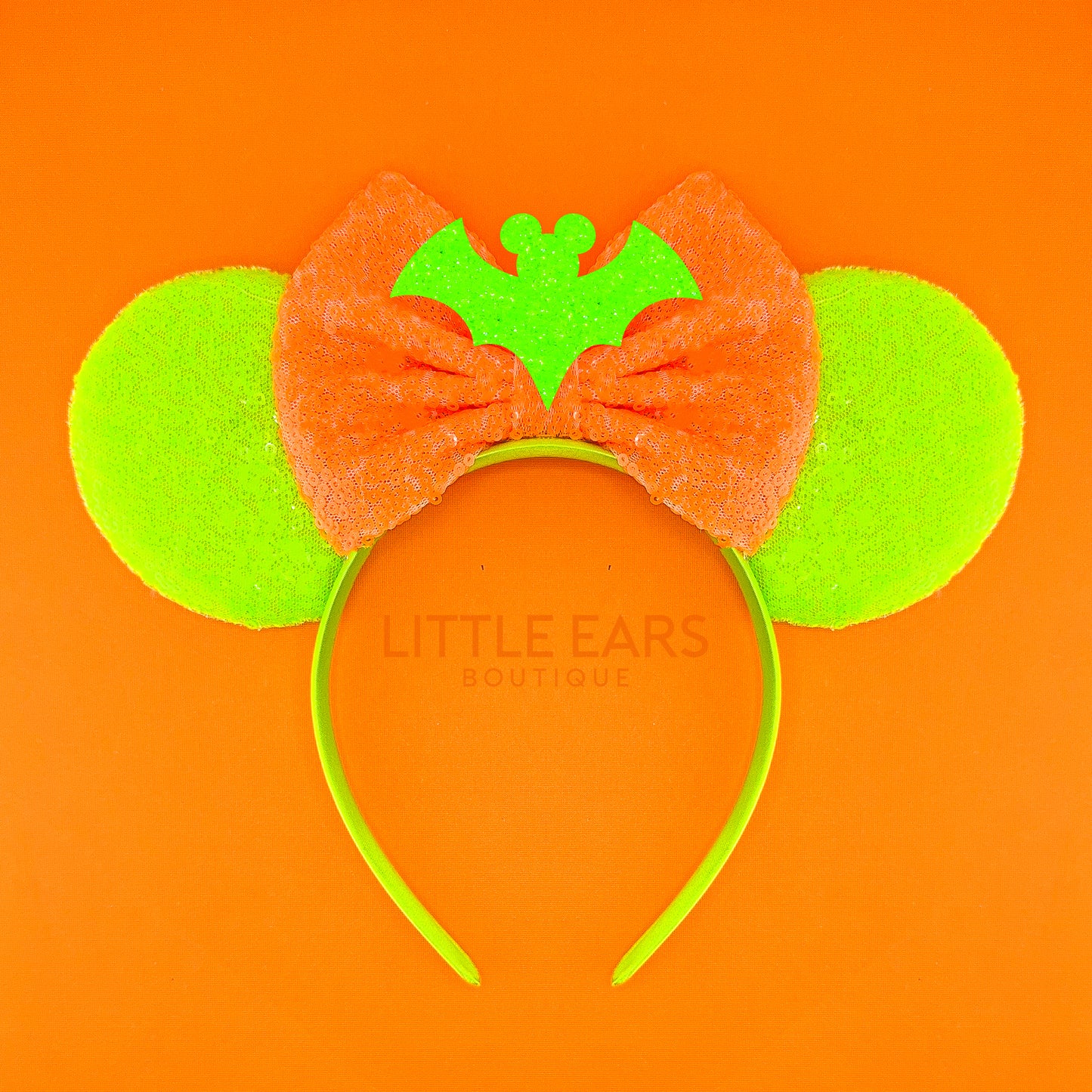 Neon Green Bat Mickey Ears