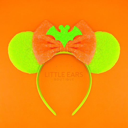 Neon Green Bat Mickey Ears