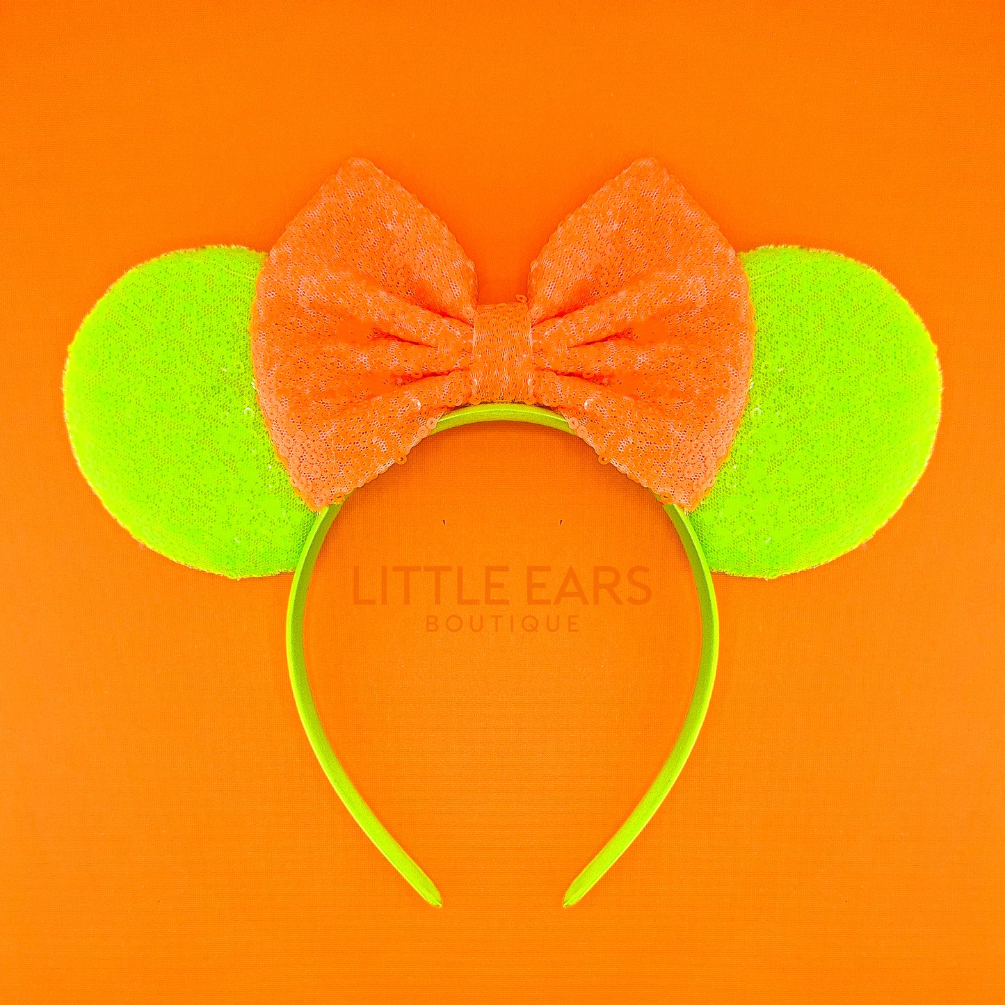 Orange & Green Neon Mickey Ears