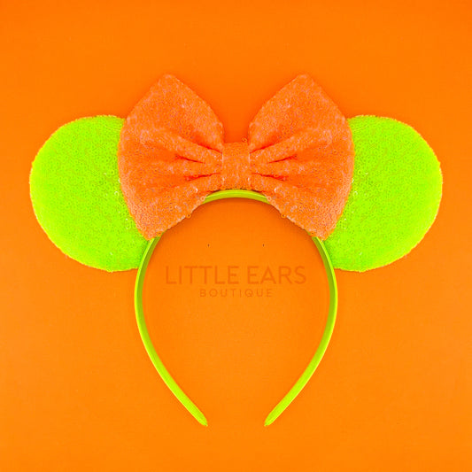 Orange & Green Neon Mickey Ears