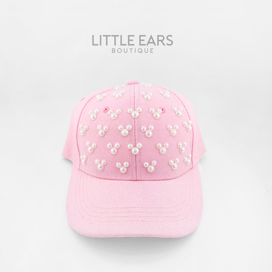 Pink Pearls Mickey Hat