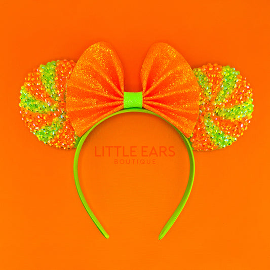 Halloween Candycane Sparkle Mickey Ears