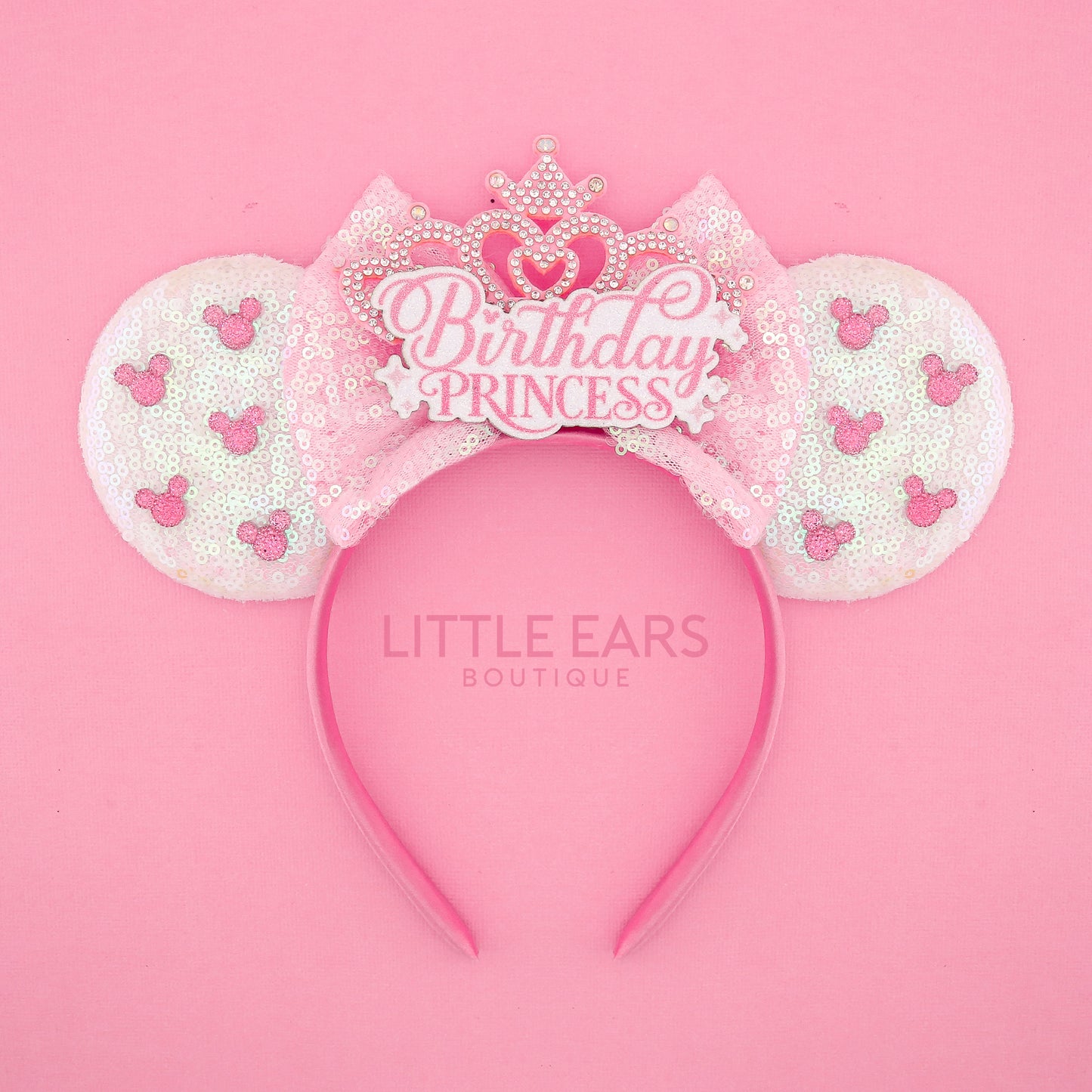 Pink Birthday Princess Mickey Ears