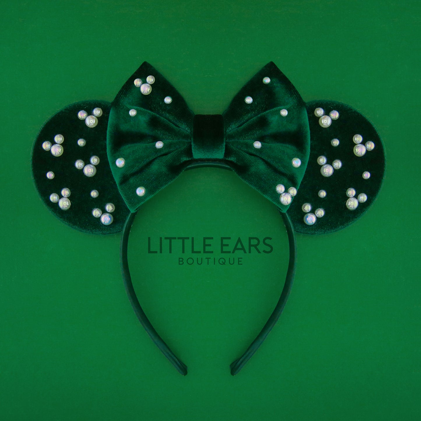 ALL NEW - Forest Green Pearls Mickey Ears