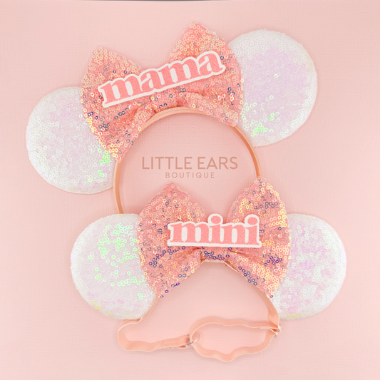 Coral Mama & Mini Mickey Ears