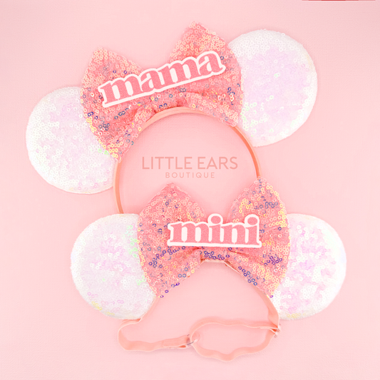 Coral Mama & Mini Mickey Ears