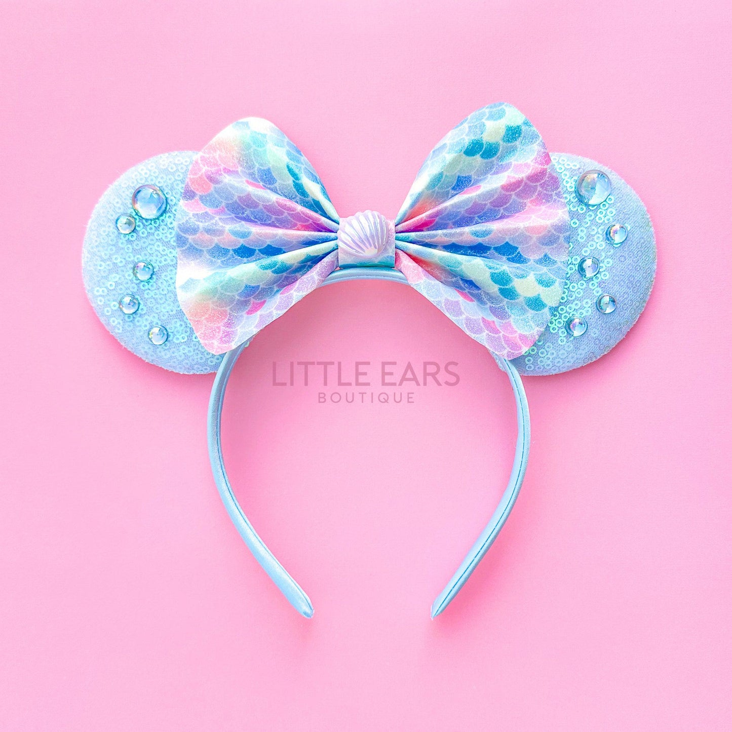 Mermaid Pastel Mickey Ears- mickey ears disney headband mouse