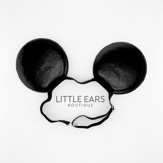 Metallic Elastic Mickey Ears - mickey ears - disney ears - mouse ears headband - little ears boutique