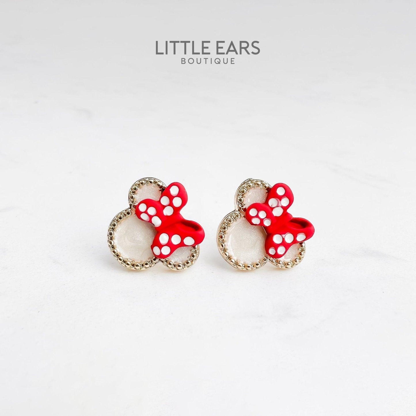 Minnie Bow Earrings- mickey ears disney headband mouse