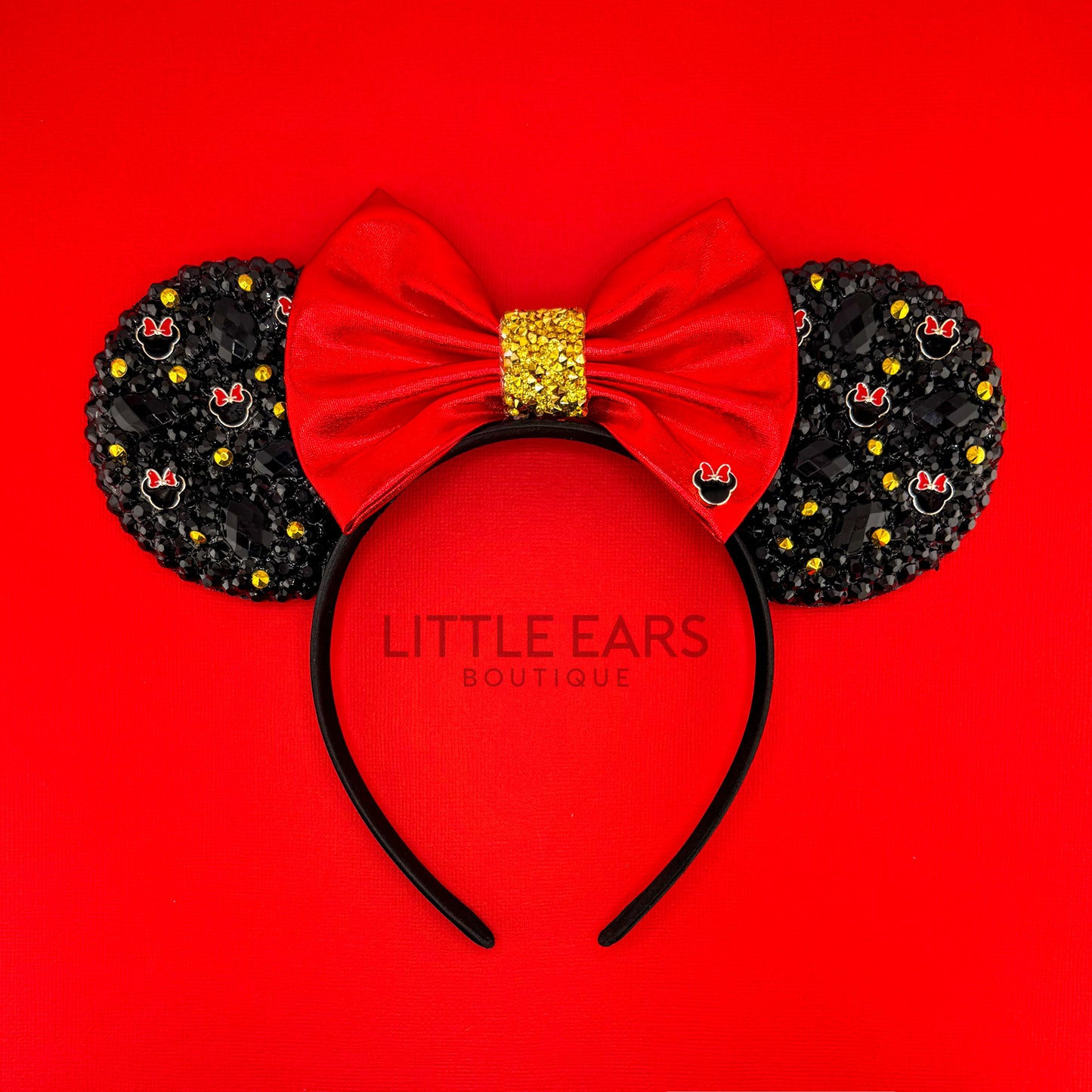 Minnie Charms Sparkle Mickey Ears - mickey ears - disney ears - mouse ears headband - little ears boutique