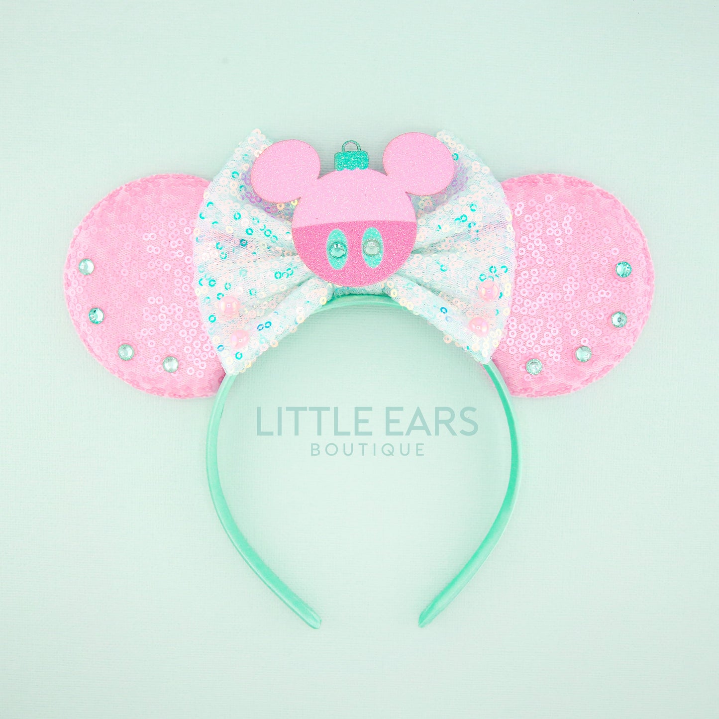 Minnie Ornament Christmas Ears - mickey ears - disney ears - mouse ears headband - little ears boutique