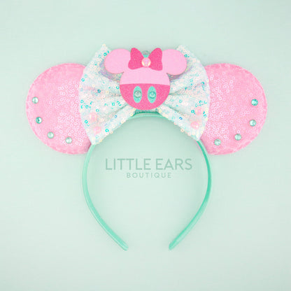 Minnie Ornament Christmas Ears - mickey ears - disney ears - mouse ears headband - little ears boutique