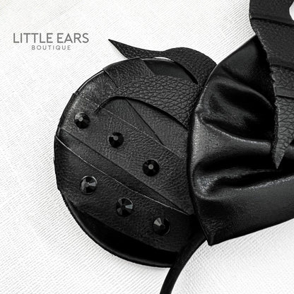 Mistress of All Evil Leather Mickey Ears- mickey ears disney headband mouse