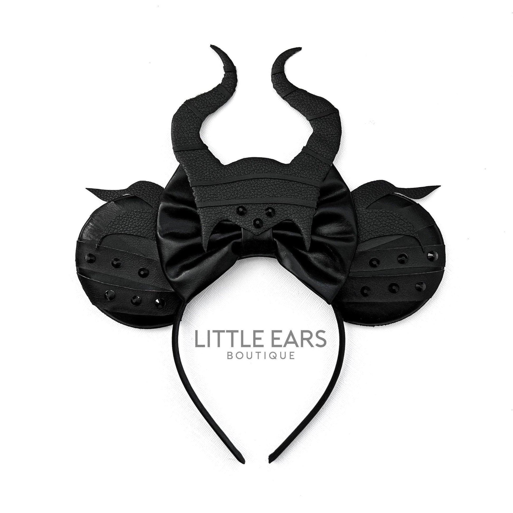 Mistress of All Evil Leather Mickey Ears- mickey ears disney headband mouse