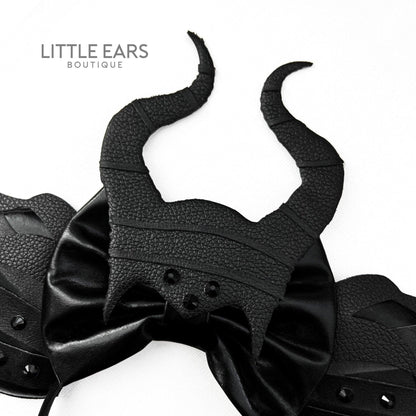 Mistress of All Evil Leather Mickey Ears- mickey ears disney headband mouse