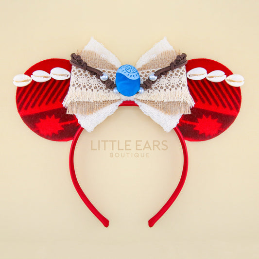 Moana Necklace Mickey Ears - mickey ears - disney ears - mouse ears headband - little ears boutique