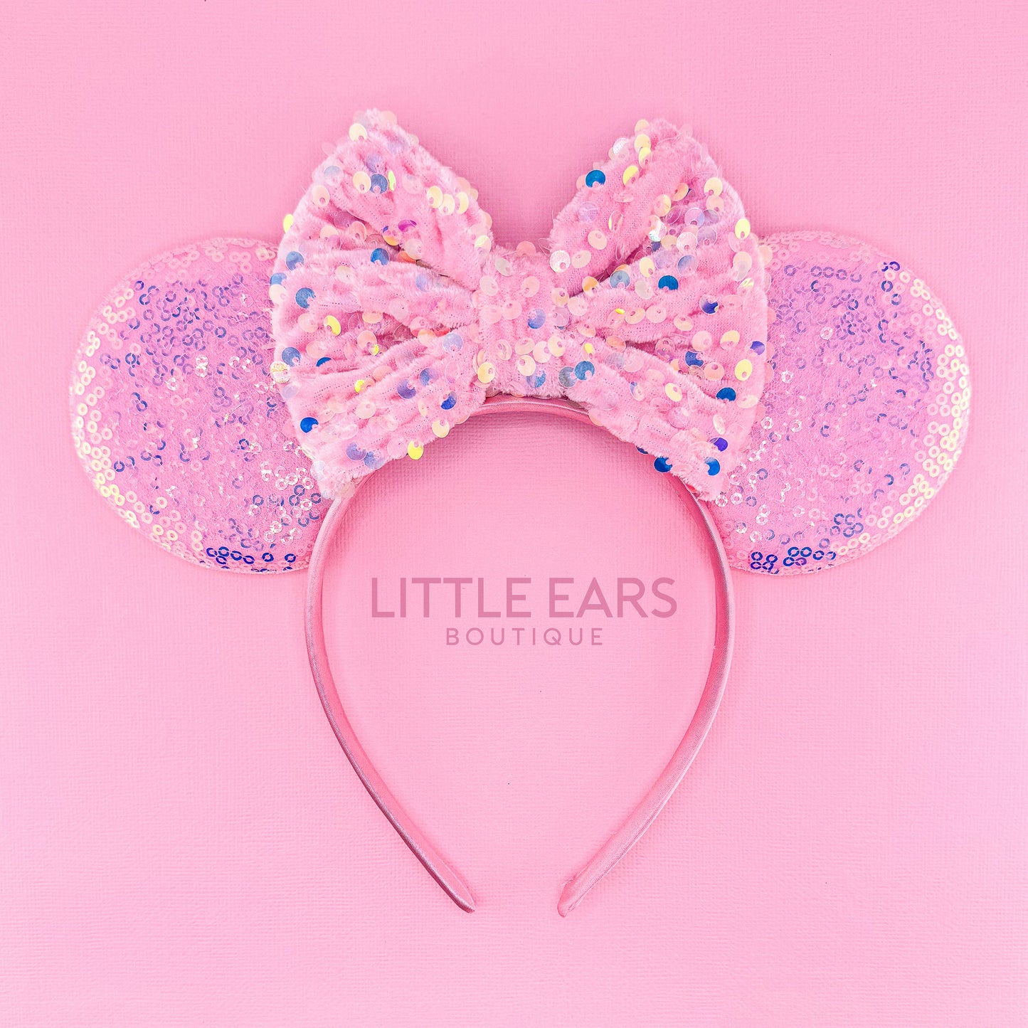 New Pink Sequin Mickey Ears - mickey ears - disney ears - mouse ears headband - little ears boutique