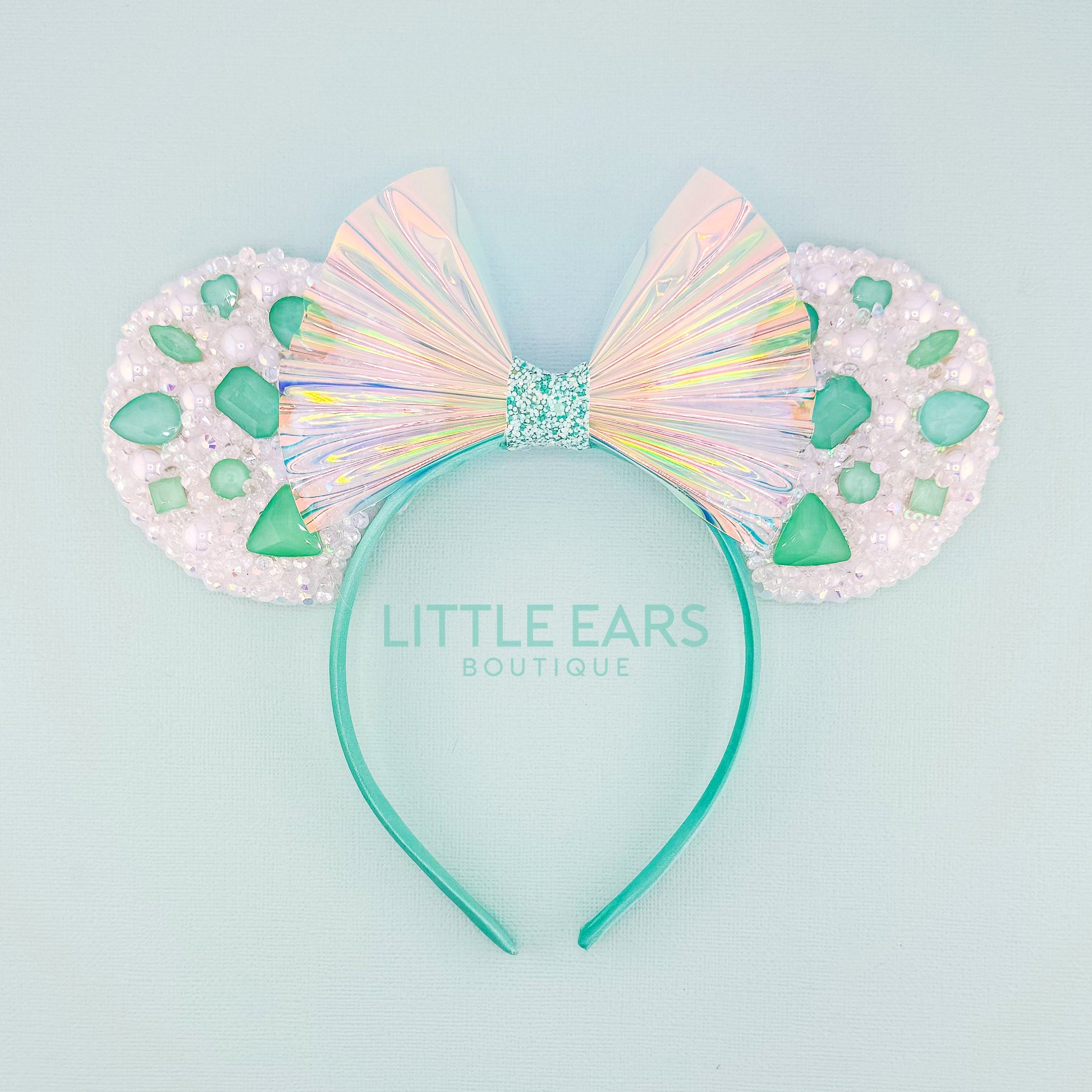 Pastel Mint Sparkle Mickey Ears - mickey ears - disney ears - mouse ears headband - little ears boutique