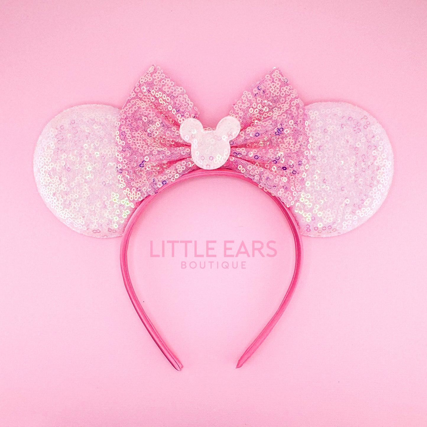 Pastel Pink Iridescent Mickey Ears