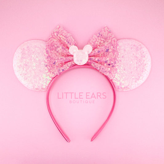 Pastel Pink Iridescent Mickey Ears