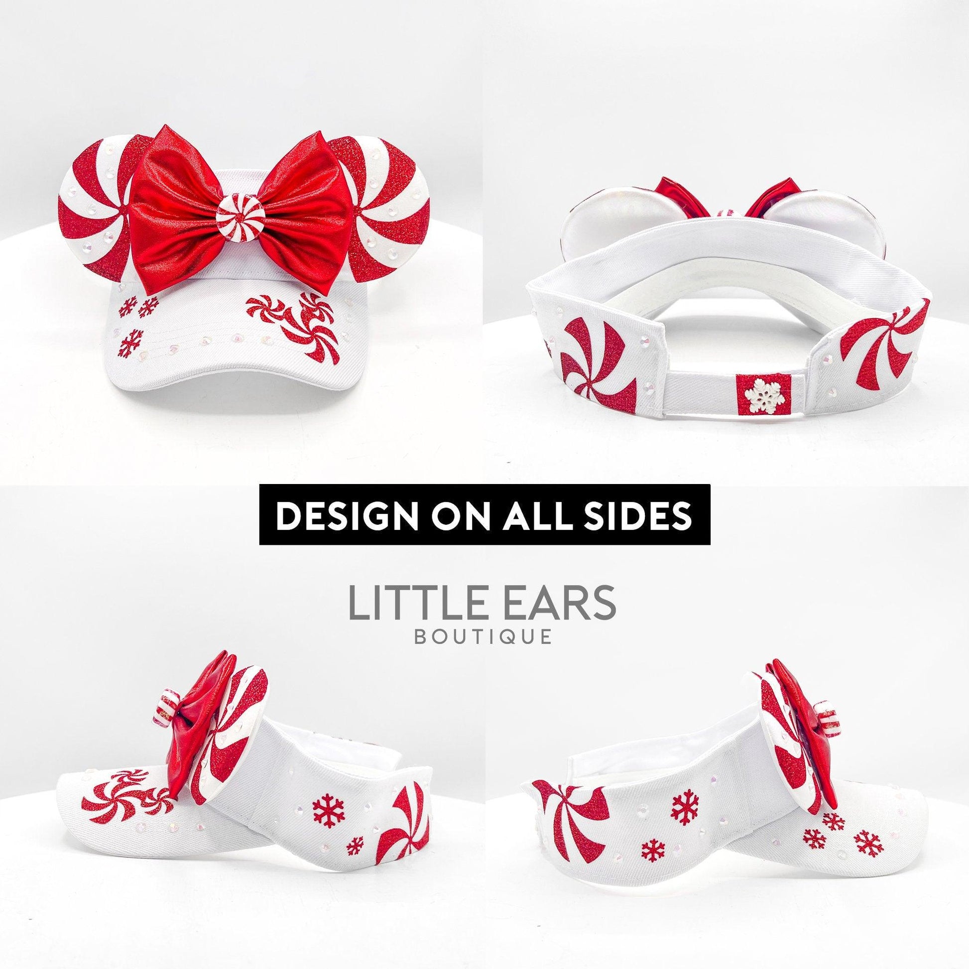 Peppermint Mickey Visor- mickey ears disney headband mouse