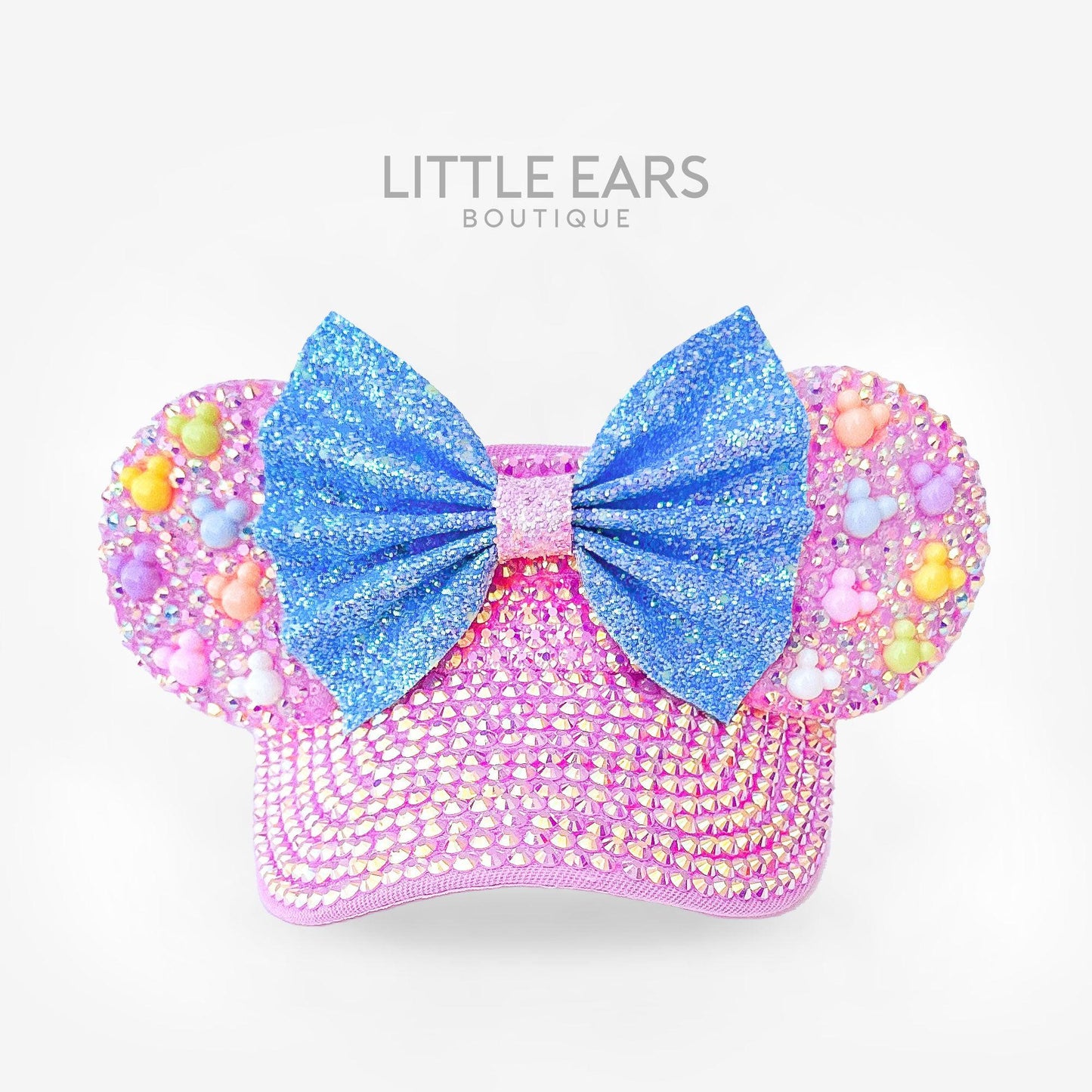 Pink Mickey Sparkle Visor- mickey ears disney headband mouse