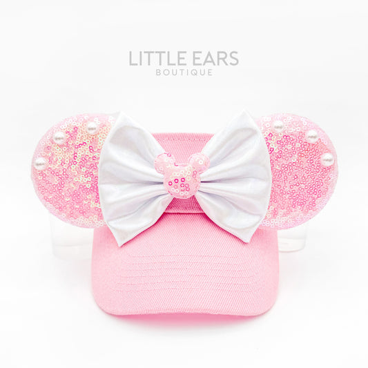 Pink Mickey Visor - mickey ears - disney ears - mouse ears headband - little ears boutique