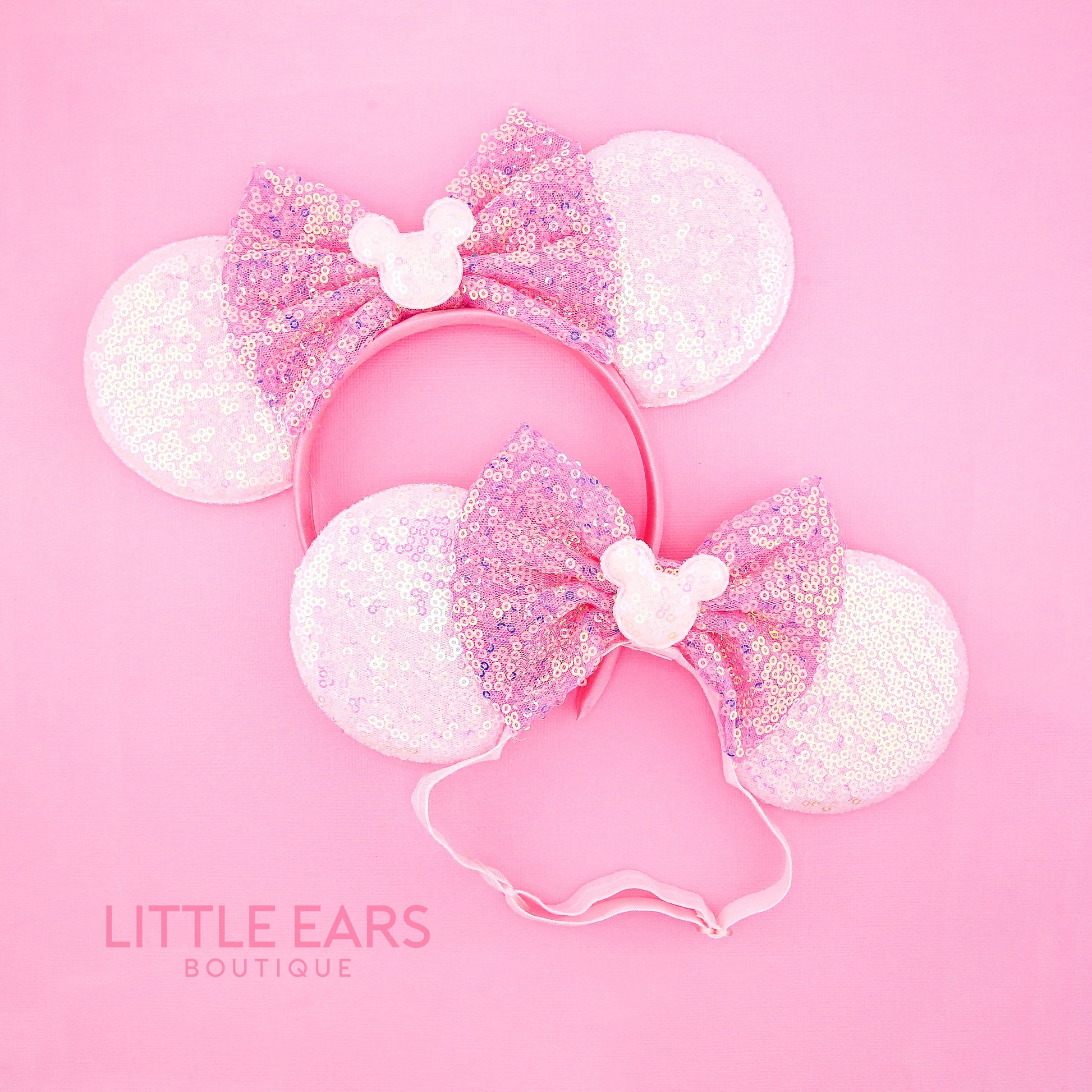 Pink Mommy & Me Mickey Ears - mickey ears - disney ears - mouse ears headband - little ears boutique