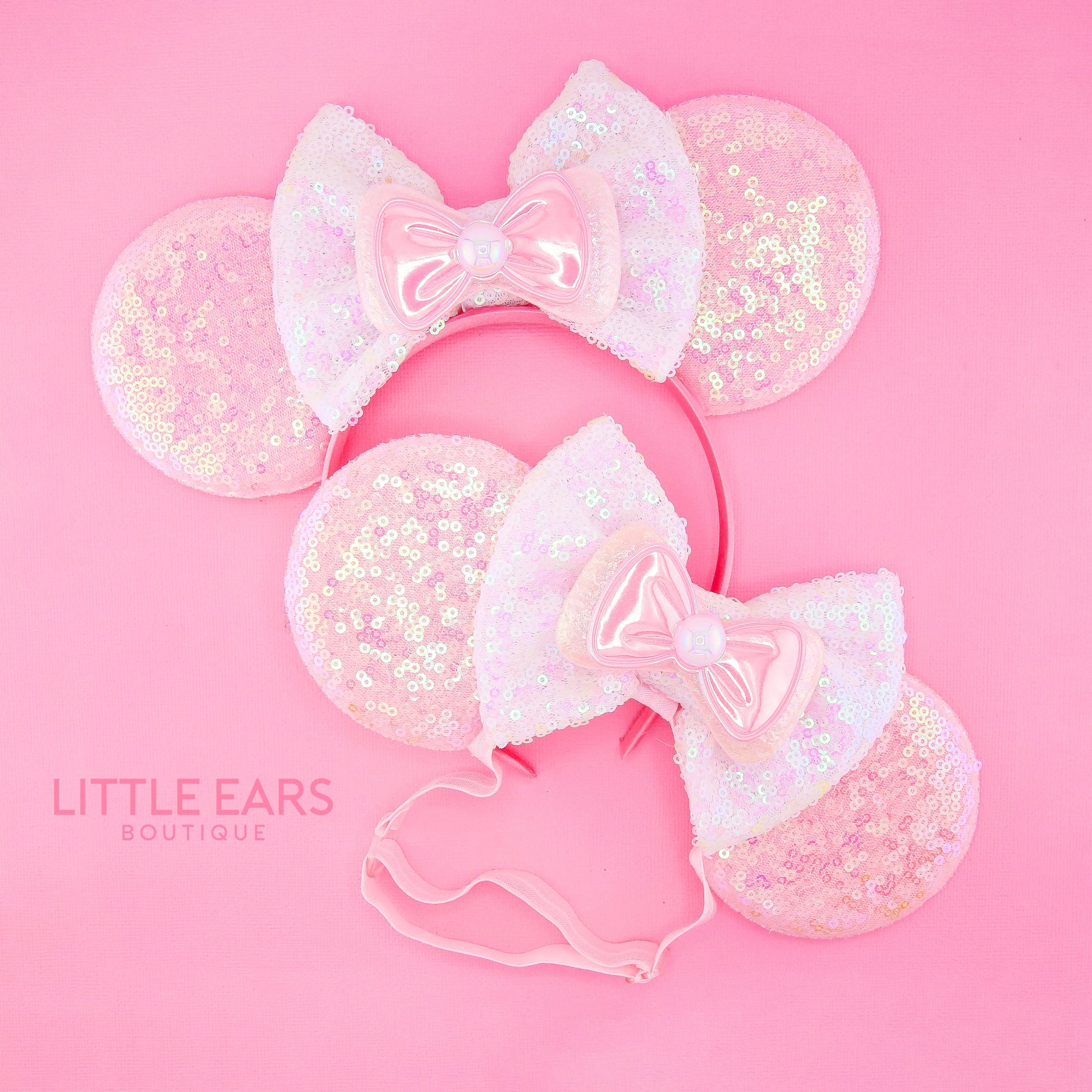 Pink Pearl Mommy & Me Mickey Ears - mickey ears - disney ears - mouse ears headband - little ears boutique