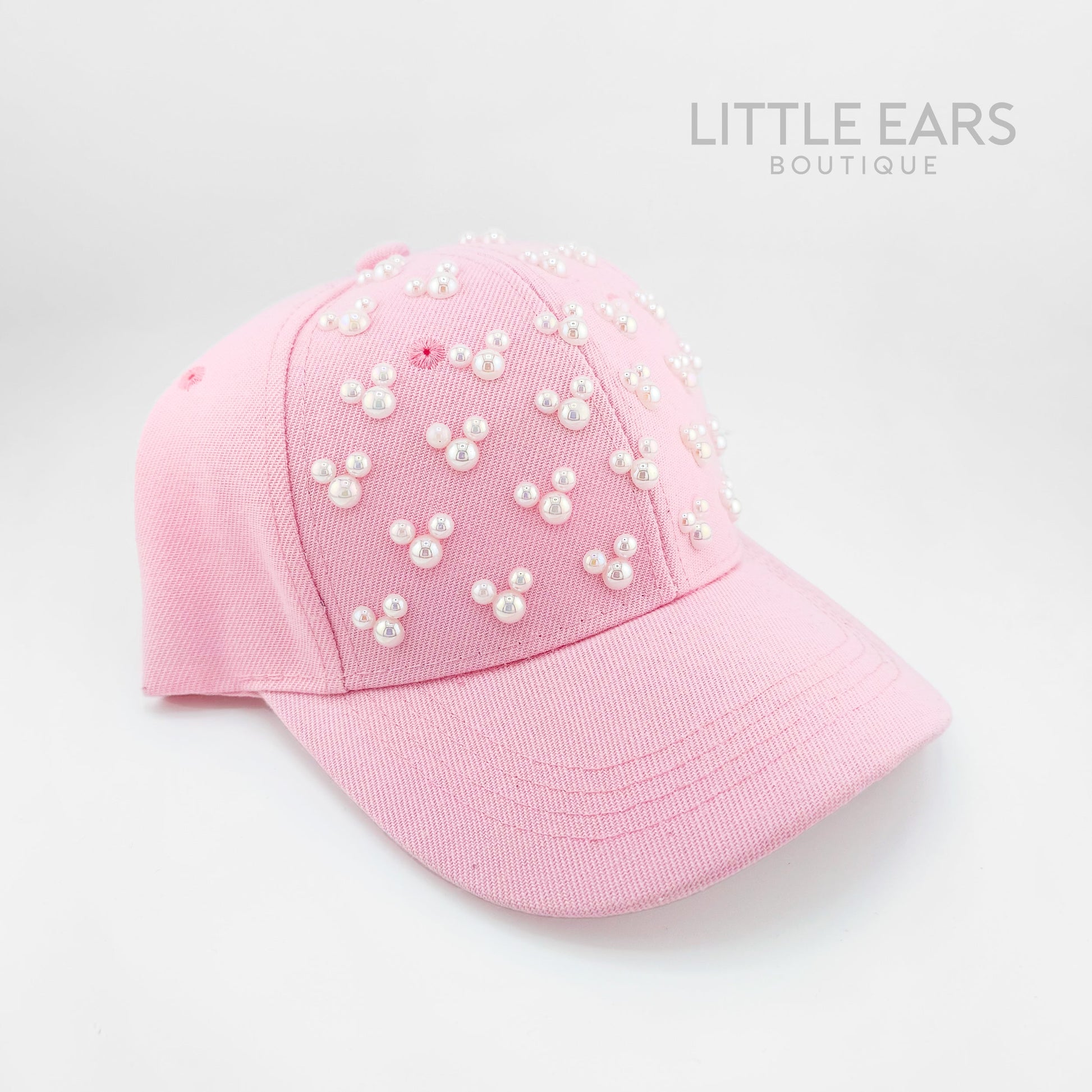 Pink Pearls Mickey Hat - mickey ears - disney ears - mouse ears headband - little ears boutique