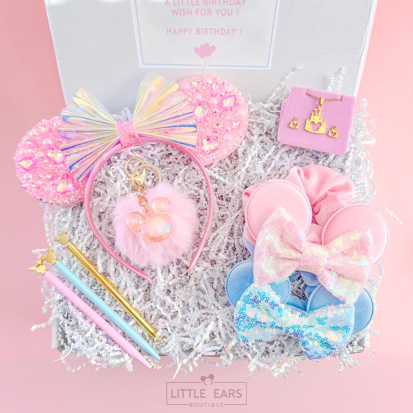 Pink Sparkle Ears Gift Box