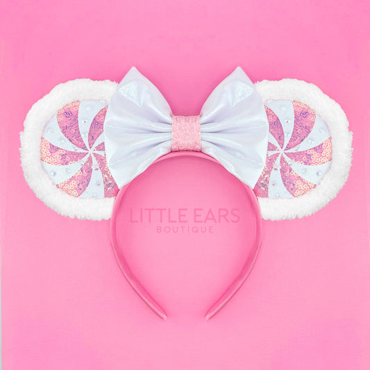 Pink Candycane Mickey Ears