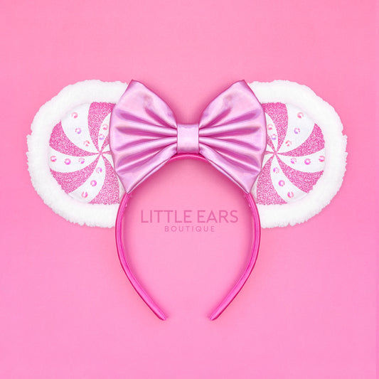 Pink Candycane Mickey Ears