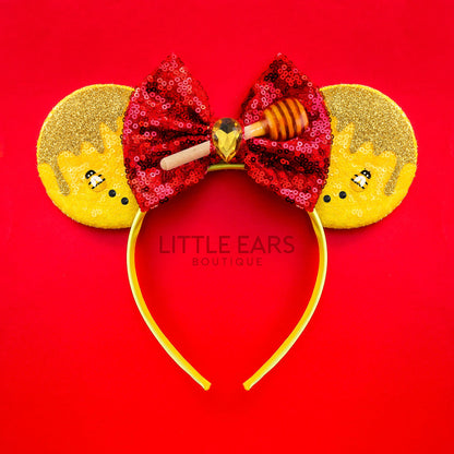 Pooh Mickey Ears - mickey ears - disney ears - mouse ears headband - little ears boutique
