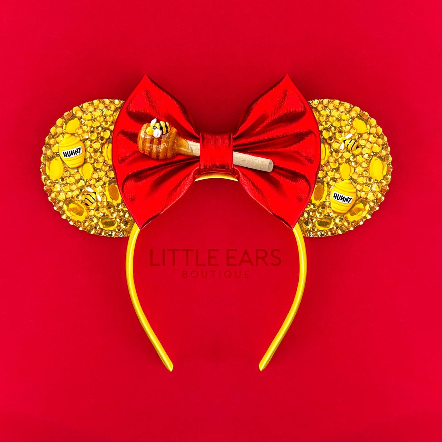 Pooh Sparkle Mickey Ears - mickey ears - disney ears - mouse ears headband - little ears boutique