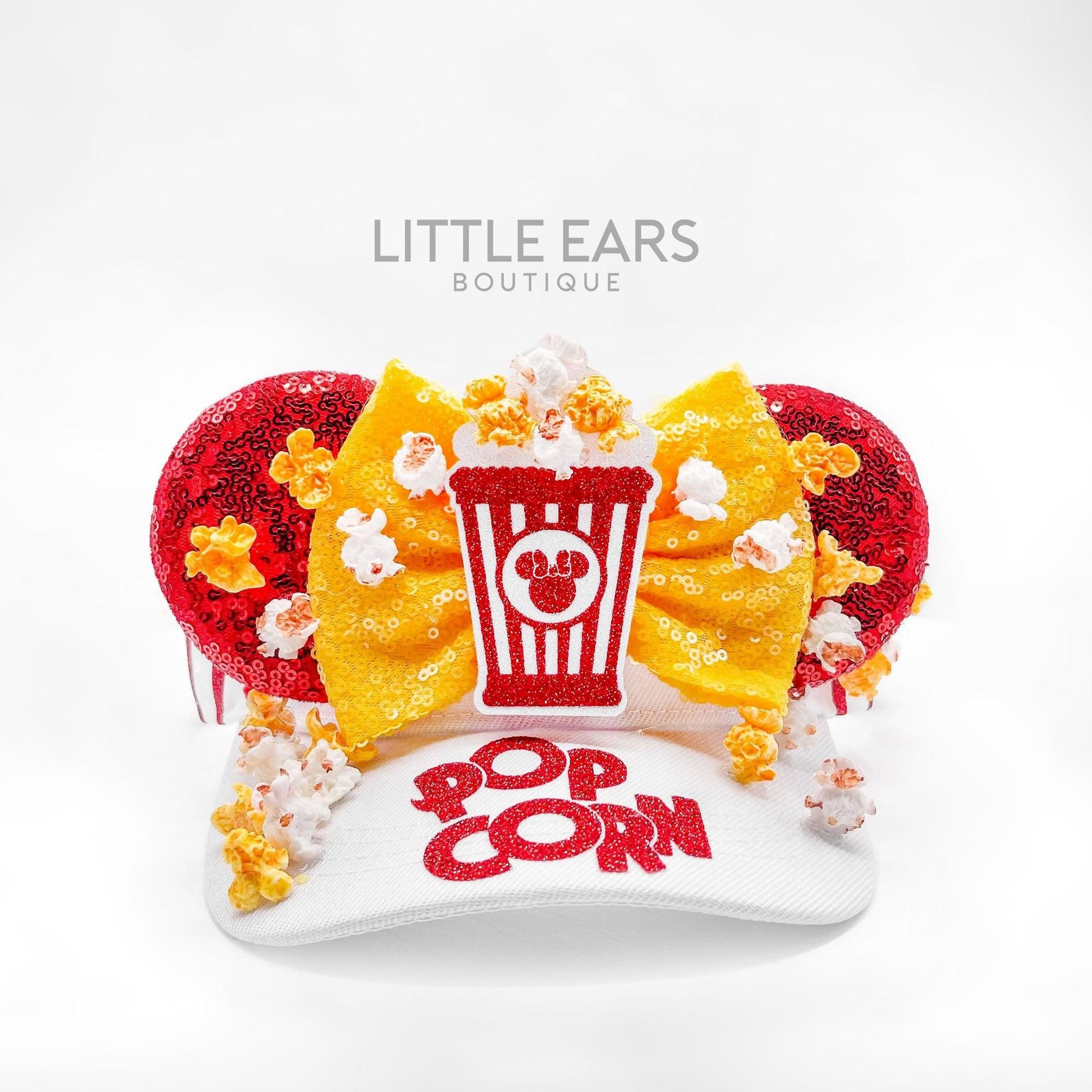 Popcorn Mickey Visor- mickey ears disney headband mouse
