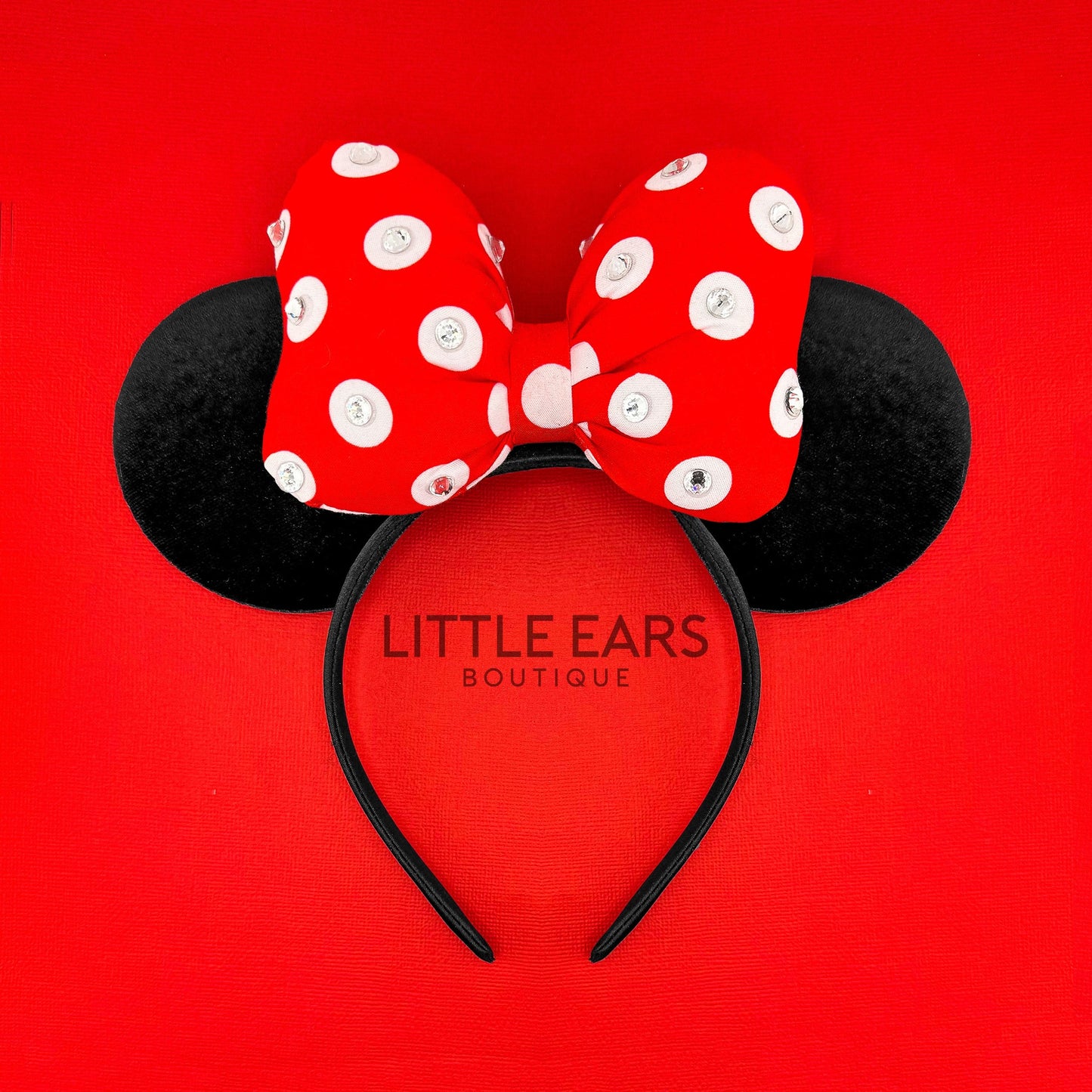 Puffed Bow Minnie Ears - mickey ears - disney ears - mouse ears headband - little ears boutique