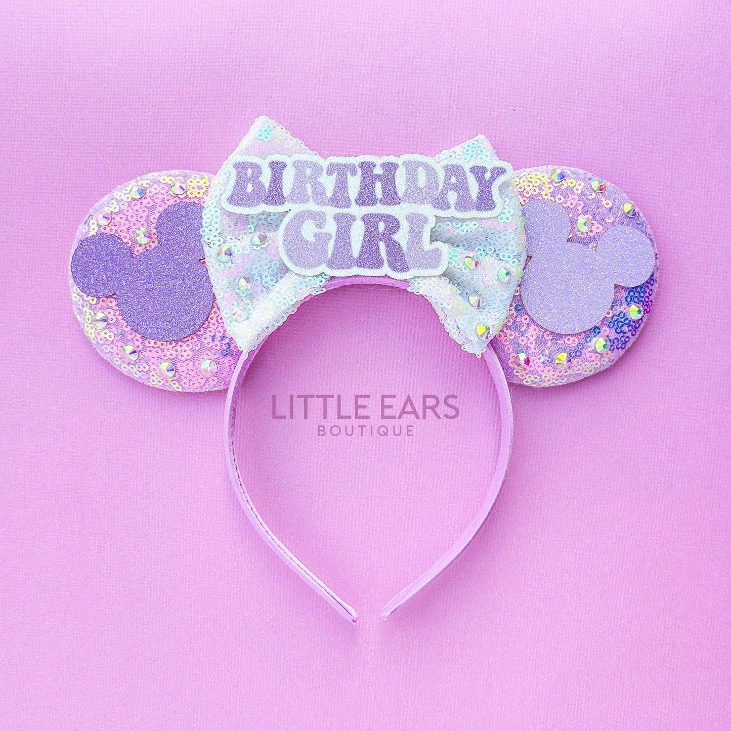 Purple Birthday Mickey Ears- mickey ears disney headband mouse
