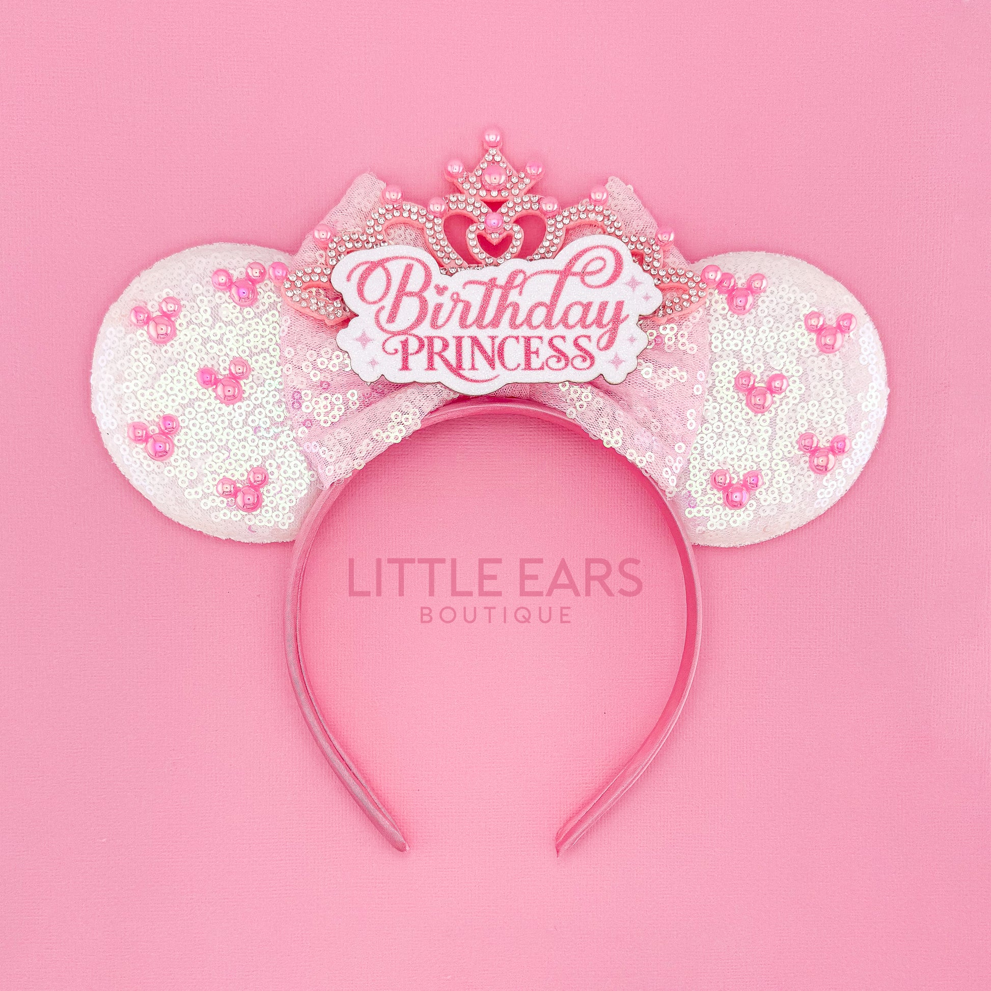 Purple Birthday Princess Ears - Little Ears Boutique - Handmade Theme Park Inspired Birthday Mickey Ears Headband