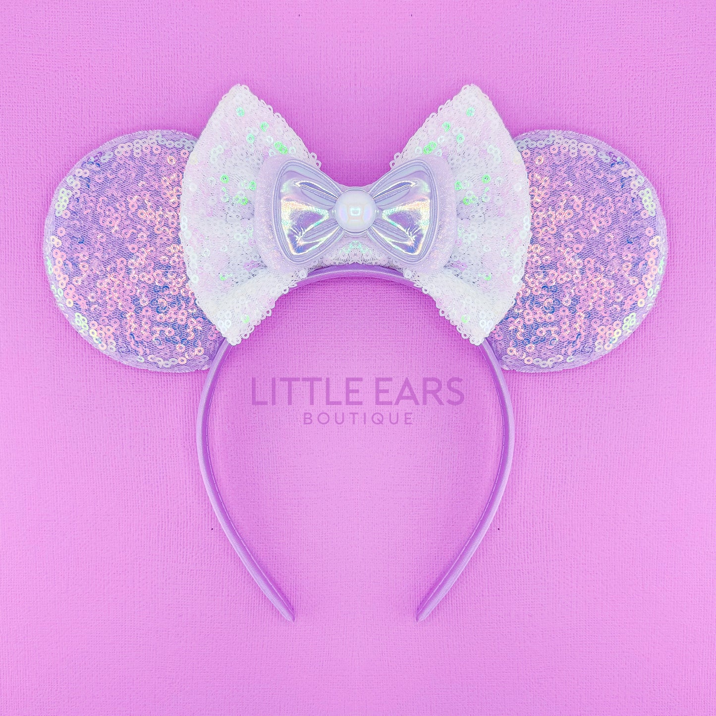 Purple Pearl Bow Mickey Ears - mickey ears - disney ears - mouse ears headband - little ears boutique