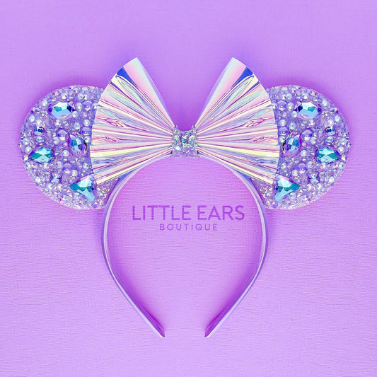 Purple Iridescent Sparkle Mickey Ears- mickey ears disney headband mouse