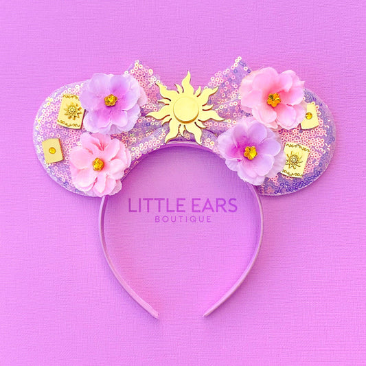 Rapunzel Sun Purple Mickey Ears- mickey ears disney headband mouse