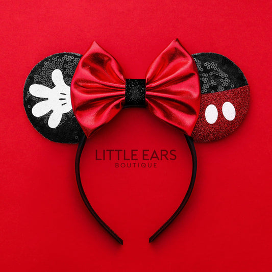 Red Mickey Ears- mickey ears disney headband mouse