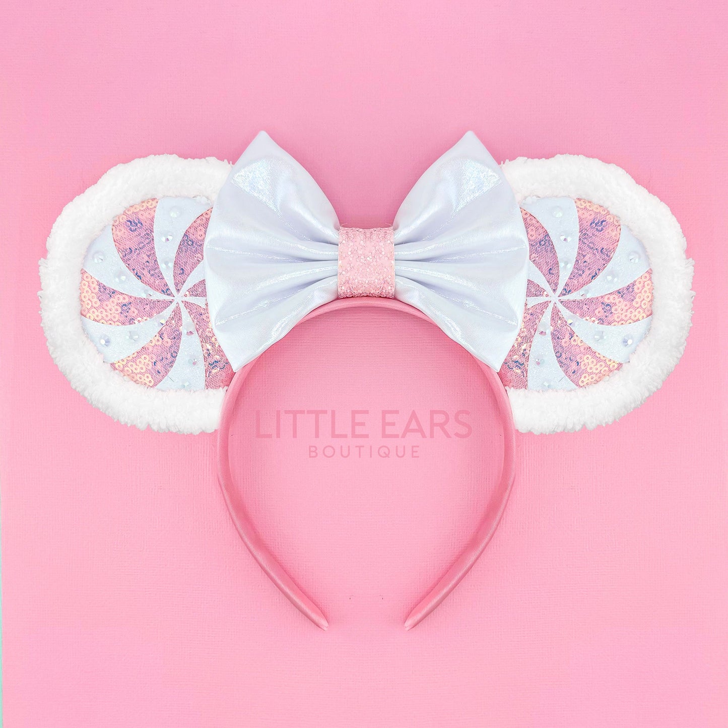 Red Peppermint Mickey Ears - mickey ears - disney ears - mouse ears headband - little ears boutique