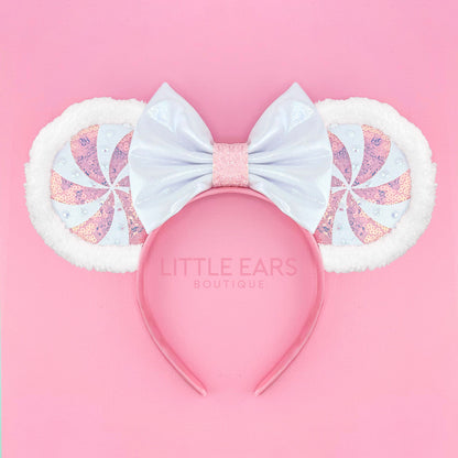 Red Peppermint Mickey Ears - mickey ears - disney ears - mouse ears headband - little ears boutique