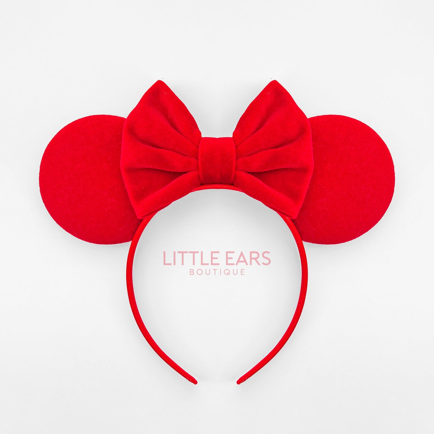 Red Velvet Mickey Ears - mickey ears - disney ears - mouse ears headband - little ears boutique